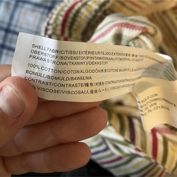 ⭐ 3/$15 Moon River Small Cream Striped Strapless Jumpsuit Belt Pockets - Picture 10 of 11